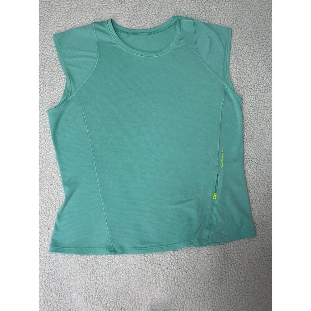 Lululemon Hiking Tank Top Womens 6 Mint Green Cropped Pocket Outdoors